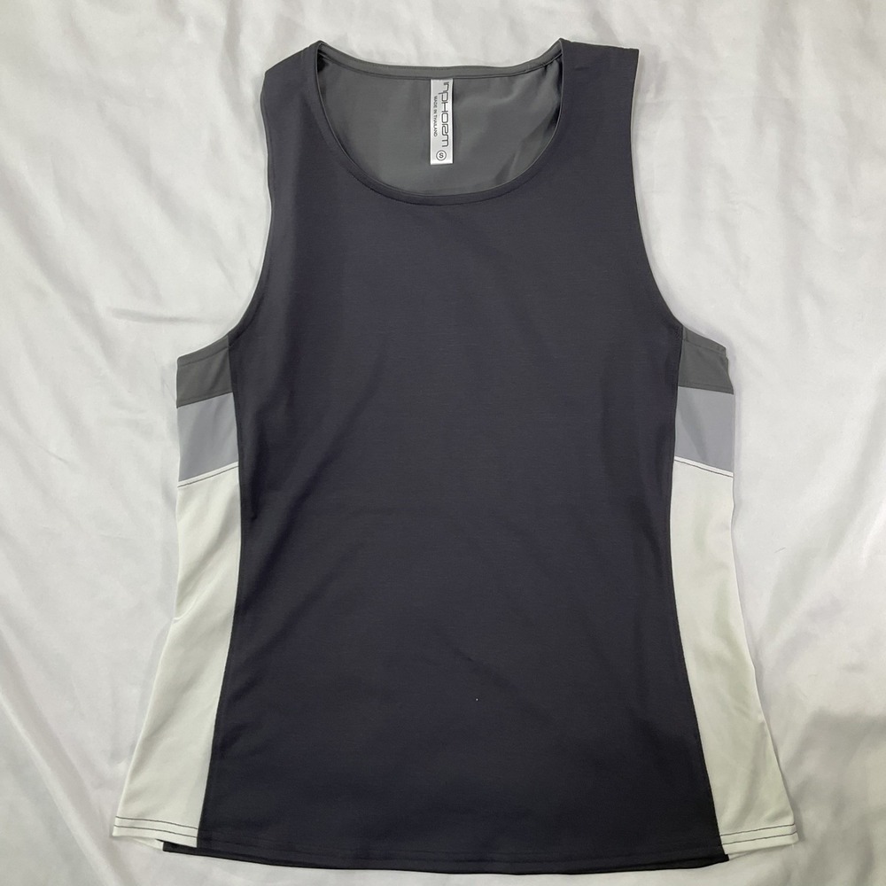 Inphorm Gray Black Colorblock Athletic Tank Top Women S Tennis Golf Sport 560